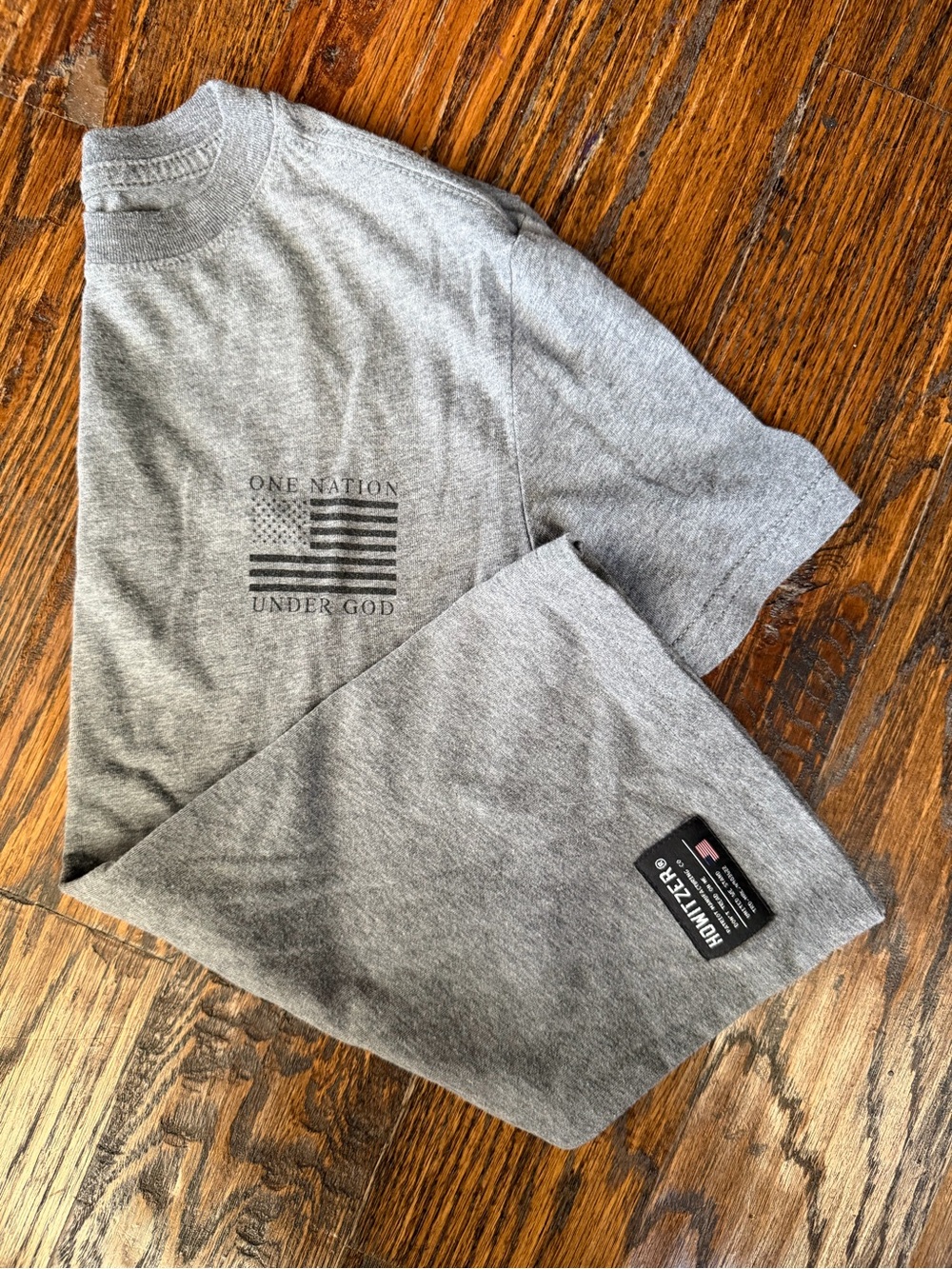 RowdyCrow Kids' Grey 'One Nation Under God' Short Sleeve Tee